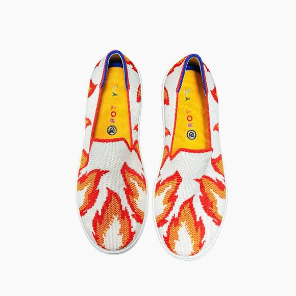 Rothy's The Kids Sneaker Flames Slip On Flats Shoes Big‎ Kid Size 4 - Picture 2 of 9